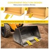 2 Pack Heavy Duty Steel Tractor Bucket Protector Set – Double Lock Nuts & Bolts – Ideal for Snow, Leaf Removal, Gravel Spreading - 3 of 4