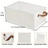Racxily Portable Clothes Storage Box, Foldable Thick Cloth Storage, Storage Bag For Organizing With Window Storage Nano, White - 3 of 4