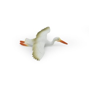 Collectible Wildlife Gifts | Stork, Flying, Toy Bird, Very Nice Plastic Model   3 Inch   F613 B124 - 1 of 4
