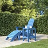 vidaXL Garden Table Aqua Blue HDPE 15 x 15 x 18 in Durable - 3 of 4