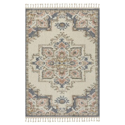 Luxe Weavers Medallion Southwestern Fringe Area Rug