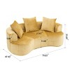 Sleeper Sofa Modern Curved Design with Deep Seat and No Assembly for Living Room - 3irtyhousy - 4 of 4