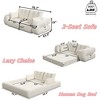 AENKYO Oversized Foldable Sofa Bed, 78.7” 3-in-1 Convertible Futon with Teddy Fabric & Fixed Frame, Space-Saving Design - 3 of 4