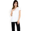 Anna-Kaci Women's Flutter Sleeve Top with Keyhole Neckline and Lightweight Textured Fabric - 4 of 4
