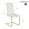 NicBex Modern Dining Chairs with Faux Leather Padded Seat,Armless Chairs with Chrome Metal Legs for Kitchen,Living Room - 3 of 4