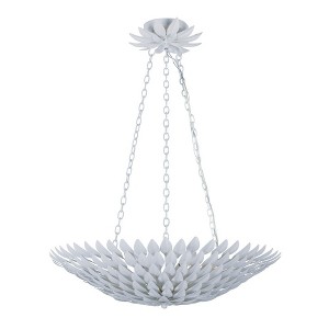 Crystorama Lighting Broche 6 - Light Chandelier in  Matte White - 1 of 4