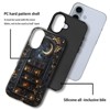 BONGEEK Generic Case Compatible with iPhone 16,Scratch Resistant Hybrid 2-Layer Hard Shell Bright Phone Case,Vintage Dark Bookshelf Moon - 3 of 4