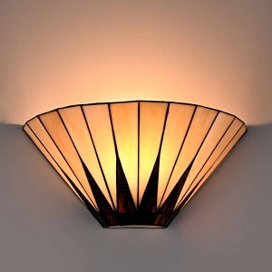 Claxy Tiffany Style Wall Sconce Vintage Stained Glass Wall Mounted Light - 1 of 4