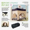 Petique Bedside Lounge Pet Bed, 2 Level Bunk Bed for Medium Size Pets, Zebra Vibes - 2 of 4