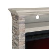 Festivo 32" Faux Stone Freestanding Electric Fireplace Light Gray - 3 of 4