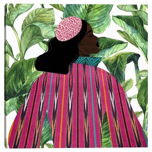 30" x 30" Girlie Girl Palm by Nikki Chu Canvas Art Print - Masterpiece Art Gallery - 1 of 4
