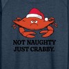 Women's - Instant Message - Not Naughty Just Crabby Christmas Lightweight French Terry Wide Neck Long Sleeve Shirt - 2 of 4