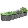 Chery Life 12X3X1.5 ft Galvanized Raised Garden Beds Outdoor, Oval Large Metal Planter for Planting Vegetables Flowers Herb, Gray - 2 of 4