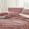 3/4 Pcs Pinch Pleat Bed Solid Comforter & Pillowcases Bedding Set - 4 of 4