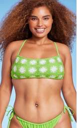 Women's Crochet Bralette Bikini Top - Wild Fable™