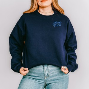 Simply Sage Market Embroidered New York Stars Sweatshirt - 1 of 4