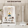 Vanity Mirror with Lights, 18"x13" Lighted Smart Touch Control 360° Rotation Detachable - 3 of 4