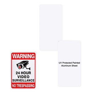 Unique Bargains Aluminum Reflective UV Protected White Blank Metal Signs 2 Pcs - 1 of 4