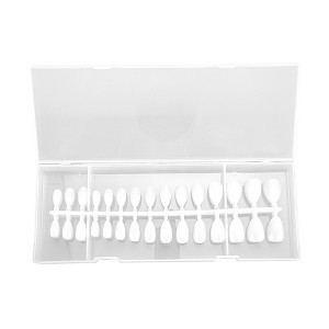 Unique Bargains Women's Short Almond Fake Nails Clear 1 Set - 1 of 4