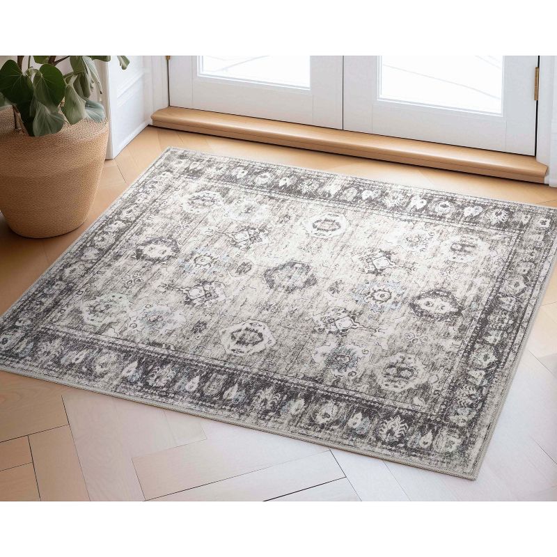 Well Woven Elle Basics Intrigue Non-Slip Rubber Backed Washable Modern Vintage Area Rug -  for Living Room, Bedroom, Hallways, and Kitchen, 3 of 10
