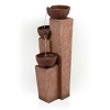 35" Stone Resin Layered Tiering Pots Fountain Copper - Alpine Corporation: Outdoor 3-Tier Water Feature, Polystone & Fiberglass, Weather-Proof - 3 of 4