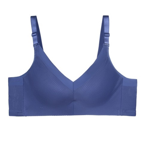 Agnes Orinda Women's Plus Full Coverage Lace Soft Cup U Back Adjustable  Strap Wireless Bras Grey Blue 40d : Target
