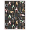 Christmas Area Rug Festival Winter Decorations Rugs Soft Washable Santa Claus Reindeer Snowman Pattern Rug - 4 of 4