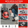 100FT x 3/4" Heavy Duty Drain Cleaner Machine, 450W Auto Feed Sewer Snake Auger with 4 Cutters & Air-Foot Switch - 4 of 4