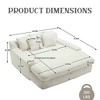 MOONMISS Chenille 2-seater lazy sofa With 5 back pillows,Comfy Sofa- Deep Seat Couch for Living Room,Club - 2 of 4