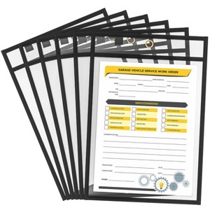 SCRIBBLEDO Black Dry Erase Pocket Sleeves Pack of 6 - 1 of 4