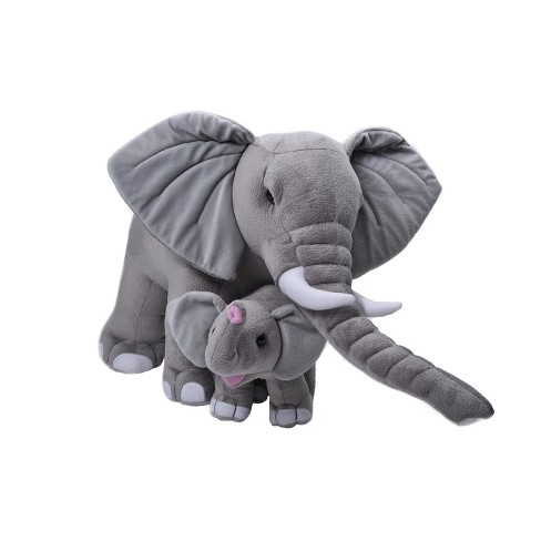 Wild Republic Mom & Baby Jumbo Elephant Stuffed Animal, 30 Inches