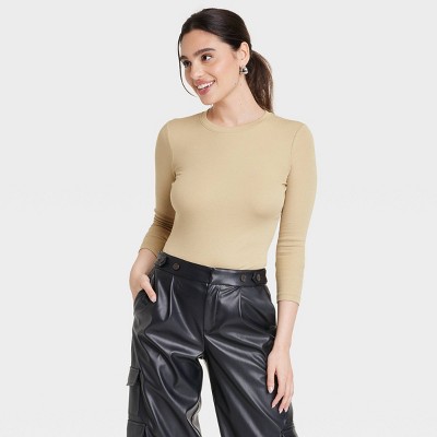 H&M Long Sleeve Satin Corset Crop Top Size M - $19 - From
