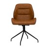 Devonport Swivel Office Chair Black/Copper - Calico Designs: Contemporary Armless, Tufted, Metal Base - 3 of 4