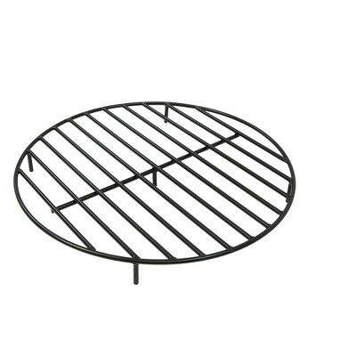 Sunnydaze Outdoor Heavy-Duty Steel with High-Temperature Finish Round Fire Pit Firewood Log Grate - 30" - Black