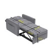 Sofa bed chair 3 in 1 convertible, recliner, single recliner - 3 of 4