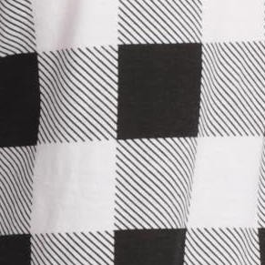 buffalo plaid - white black 100% organic cotton