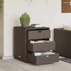 vidaXL Patio Storage Cabinet Tool Organizer Outdoor Furniture Poly Rattan - 3 of 4