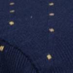 navy blue dot patterned fabric/gold vein frame