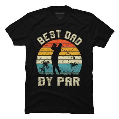 Men's Design By Humans Best Dad By Par Tropical Golf By T-Shirt