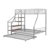 YOOCOZZ Twin Over Full Metal Bunk Bed with Twin Trundle Bed and Storage Stairway - 4 of 4