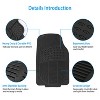iMountek"4Pcs Heavy Duty PVC Rubber Automotive Floor Mats for Cars, SUVs, Trucks - Trimmable Design"Black - 2 of 4