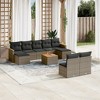 vidaXL Garden Sofa Set Grey PE Rattan Large Modular Sofa Set - 2 of 4