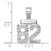 Black Bow Jewelry 14k White Gold, Varsity Collection, Small D/C Pendant, Number 82 - 2 of 3