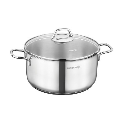 Korkmaz Perla 2 Piece 2.3 Liter Stainless Steel Casserole with Lid in Silver