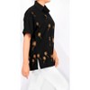 LA LEELA Women's Summer Casual Hawaiian Blouse Shirt Solid Blouses Short Sleeve Button Up Dress Tops Tee Shirts Tank Top Women - 3 of 4