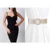 Elerevyo Women Faux Pearl Buckle Vintage Velvet Wide Cinch Belts Waistband for Dress 1 Pc - 4 of 4