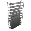 vidaXL Shoe Rack Black Metal Standard Shoe Rack Rectangular - Black 39.4" x 11.6" x 66.9" - 3 of 4