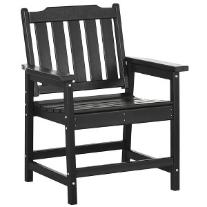 Resenkos Outdoor Dining Room Chairs, Patio Kitchen Chairs,All-Weather Patio Chair, HDPE Patio Dining Chair, for Garden, Backyard, Deck,Black - 1 of 4