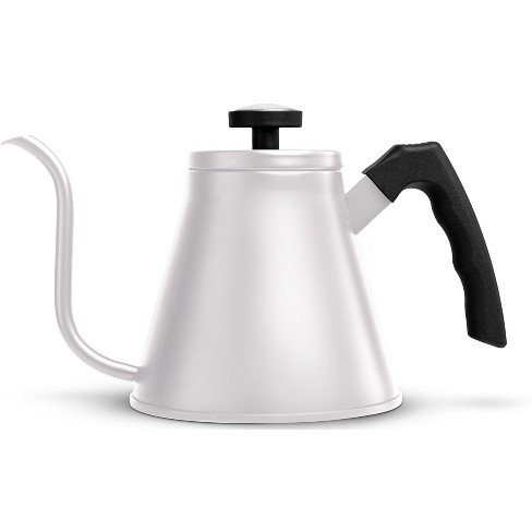 Kook Stovetop Gooseneck Kettle With Thermometer, 3 Ply Stainless Steel ...
