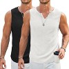 COOFANDY Men's Casual Tank Tops Knit V Neck Sleeveless T Shirts 2 Pack Summer Beach Lightweight Muscle Tee - 4 of 4